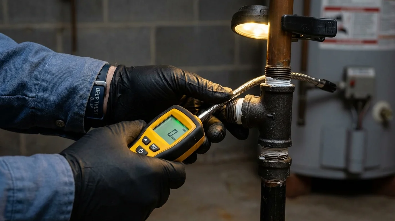 Gas leak detection with electronic sniffer by Johns Plumbing LLC in Camarillo