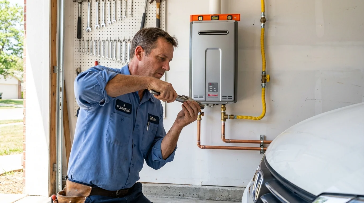 Tankless water heater installation by a Johns Plumbing LLC plumber in Camarillo